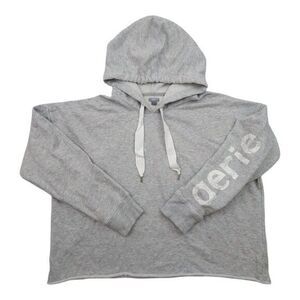 Aerie Cropped Hoodie Sleeve‎ Spellout Womens XL